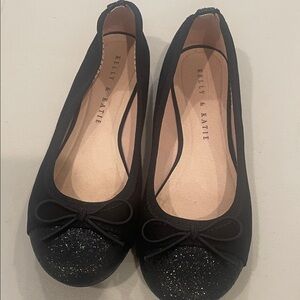 Kelly & Katie Black Sparkle Toe Flats